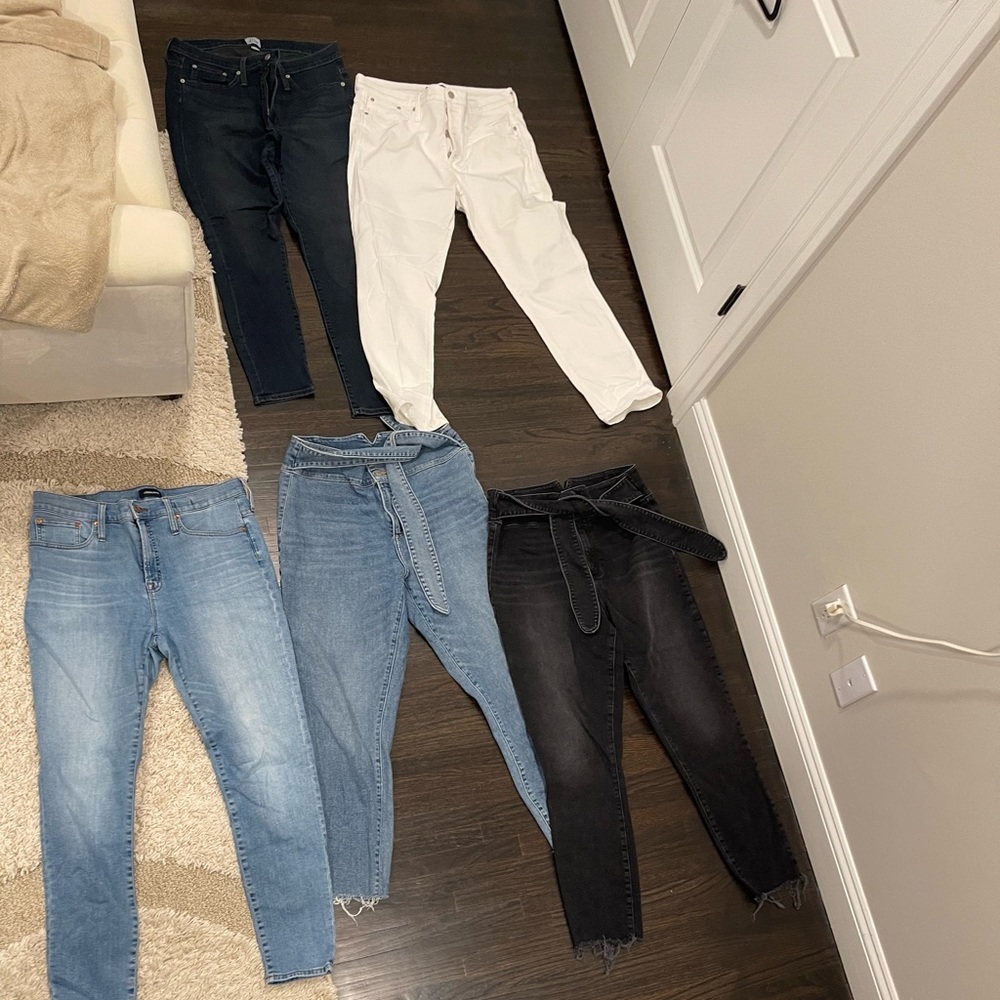 Jcrew & Abercrombie & Fitch gently used 5 pair jeans size 31